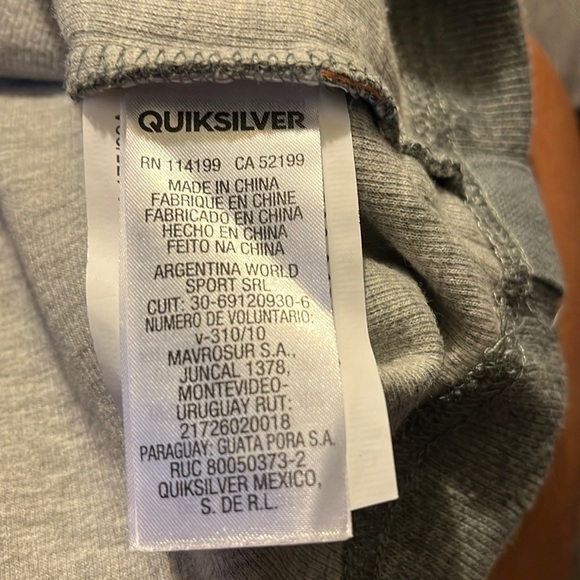 Quicksilver Waterman Collection Long Sleeve Pullover Sweatshirt Mens Medium Gray - Picture 9 of 10